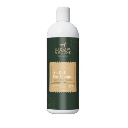 5-in-1 Dog Shampoo β Cleans, Conditions, Deodorizes, Moisturizes & Detangles β with Coconut, Oatmeal & Aloe β for Sensitive Skin β 16 fl oz
